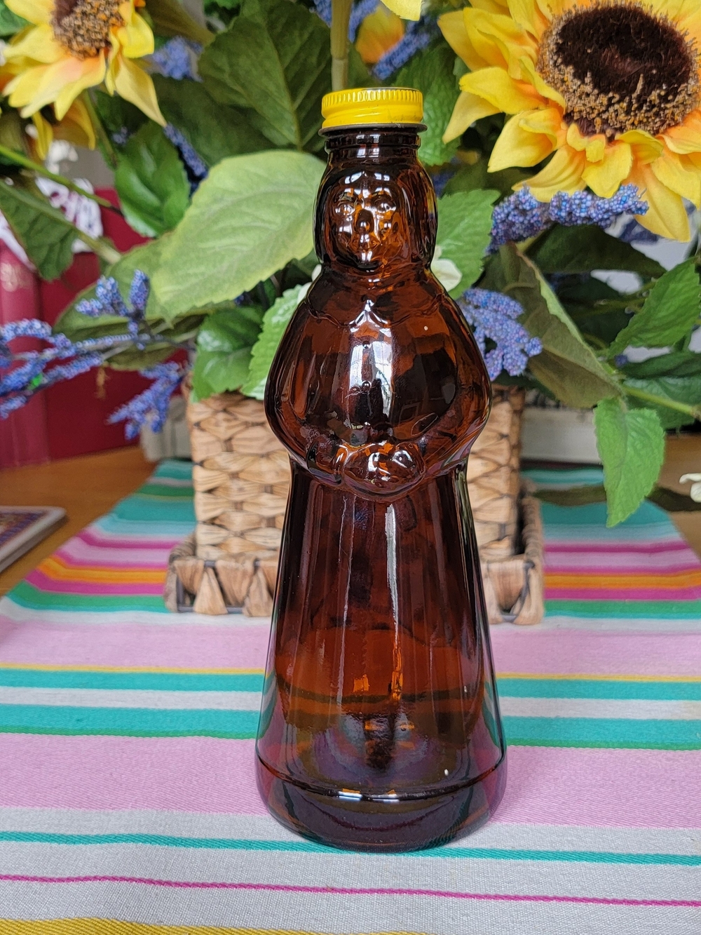 Aunt Jemima Syrup Vintage Glass Bottle